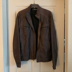 Kenneth Cole faux leather moto jacket
